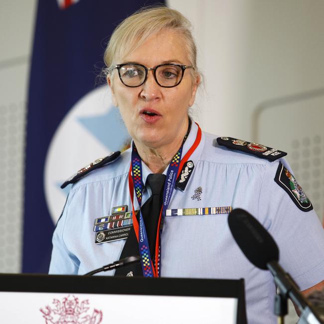 Queensland Police Service was revealed to be the sector receiving the most notices. Pictured is QPS Commissioner Katarina Carroll. Picture: NCA NewsWire/Tertius Pickard