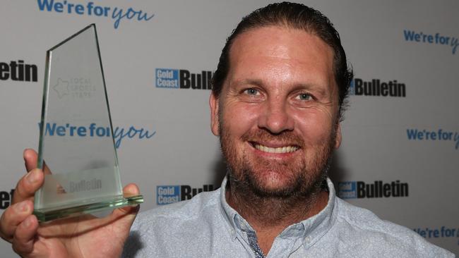 Local sports stars awards night at Sharks Event Centre Parkwood. Ben Tullipan wins the service to sport award.. Picture Glenn Hampson