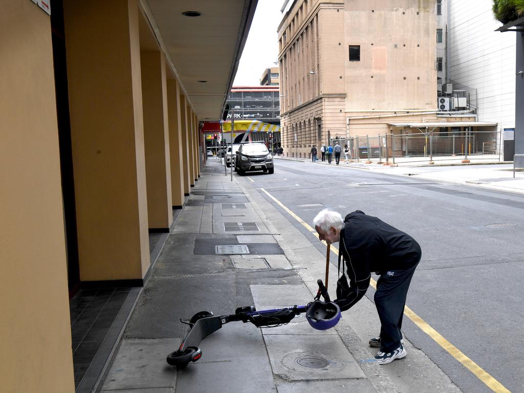 People living with a disability have spoken out against the struggles they face with e-scooters. Picture: Tricia Watkinson