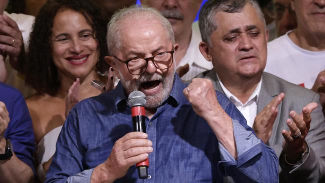 Luiz Inacio Lula da Silva declares in Sao Paulo on Monday. Picture: Getty Images