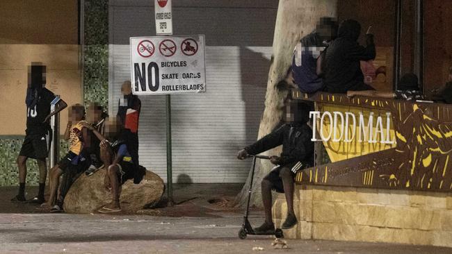 Young Indigenous Australians on the street in Alice Springs. Picture: Liam Mendes