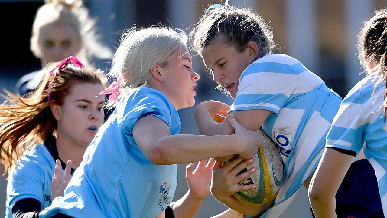 Ella Koster, centre, at the Australian Schools Rugby Championships. Pic: Jeremy Piper