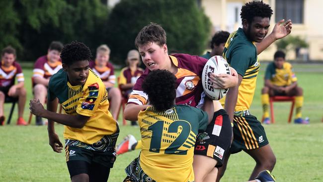 Shannon Currington, ISHS. Photographs from the Will Murdoch Perpetual Shield. The annual U14 rugby league competition, in its second year, involved Gilroy Santa Maria College, Ingham State High School and St Teresa's Catholic College Abergowrie. Picture: Cameron Bates