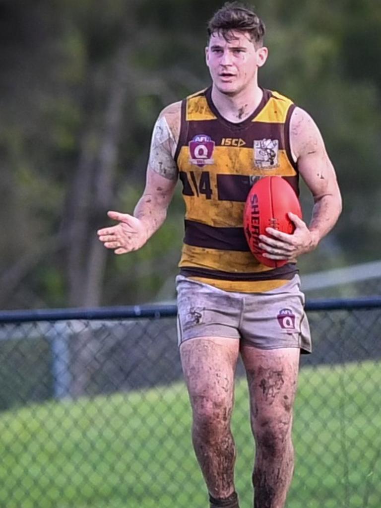 Aspley QAFL player Jasper Craven in action. Picture: Highflyer Images.