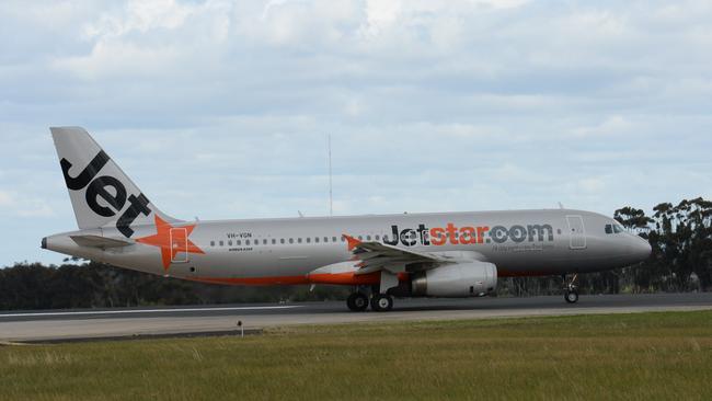 A Jetstar flight was waiting on the tarmac when a Virgin plane flew dangerously close by. File image: Angie Basdekis