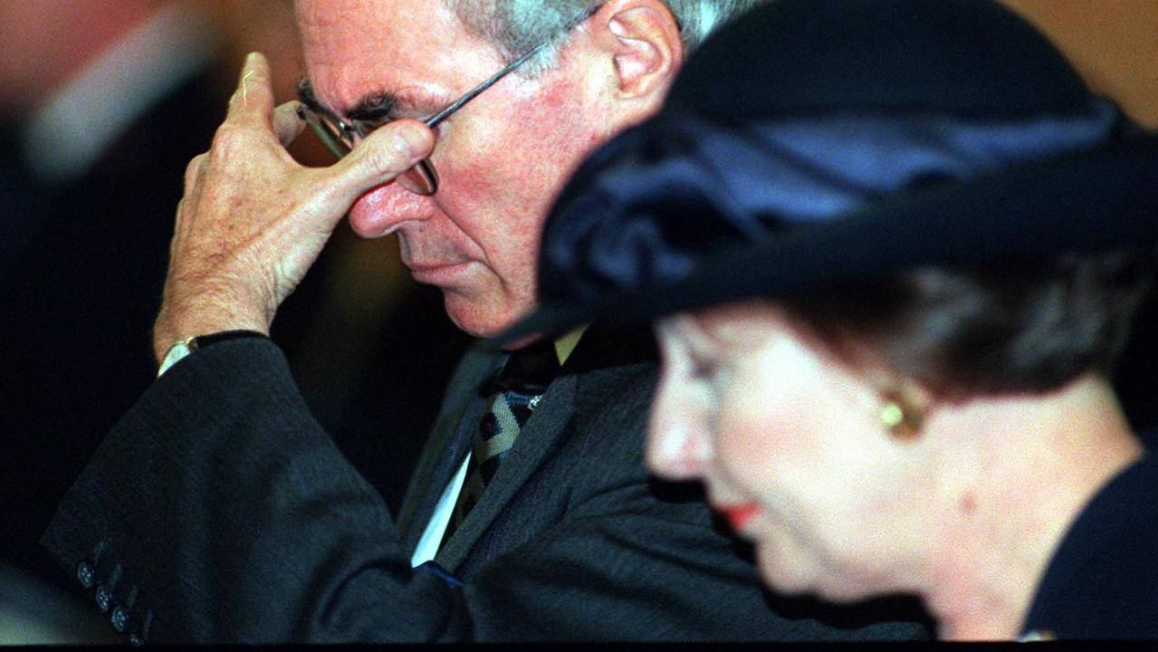 John Howard and his wife Janette after the Port Arthur shooting. 