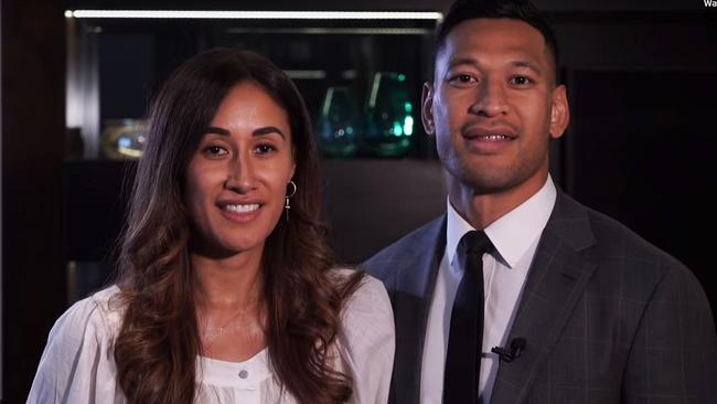 Israel Folau and his wife Maria following his settlement with Rugby Australia and NSW Rugby. https://www.israelfolau.com.au