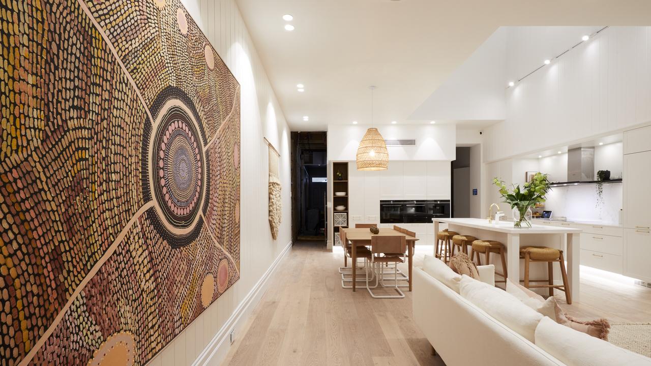 They especially loved the choice of artwork that reflected Andy’s Aboriginal heritage. Picture: Channel 9/The Block