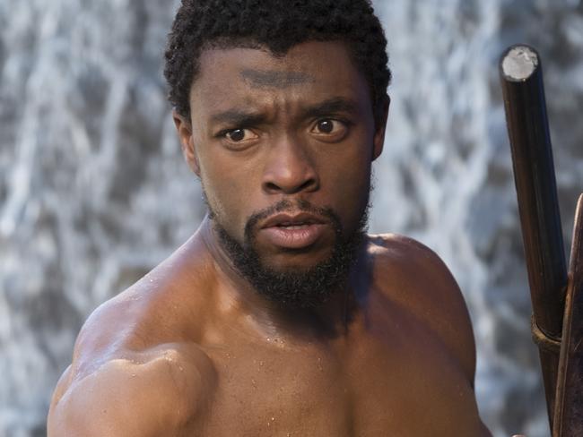 Scene from Marvel Studios' film BLACK PANTHERT'Challa/Black Panther (Chadwick Boseman)Photo: Matt Kennedy. ©Marvel Studios 2018