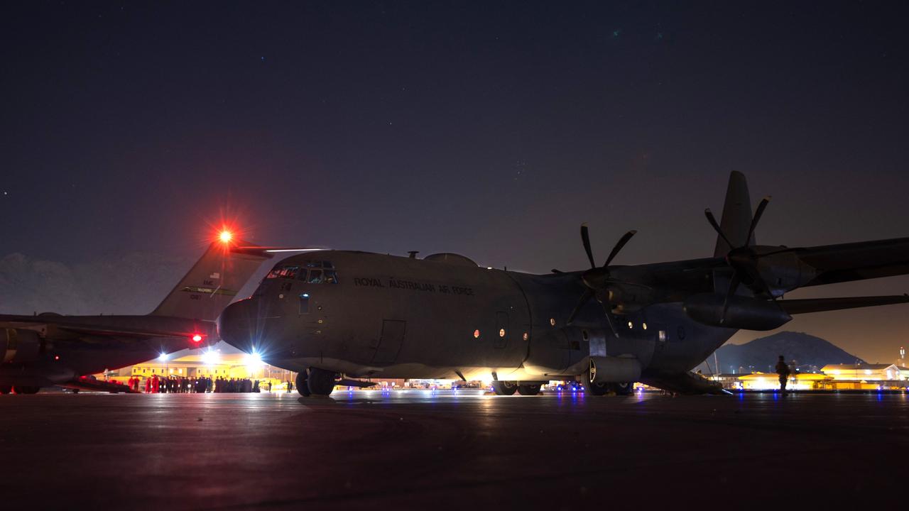 The first Australian Defence Force evacuation flight in Kabul took 23 people. Picture: SGT Glen McCarthy