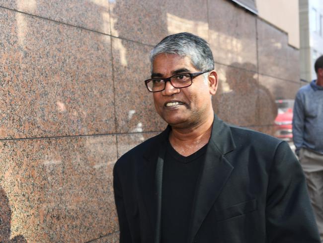 Victim Roger Singaravelu leaves Melbourne Magistrates’ Court in August last year. Picture: AAP/James Ross