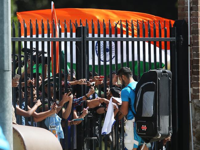 Kohli was the only Indian player to sign autographs for fans at the SCG.