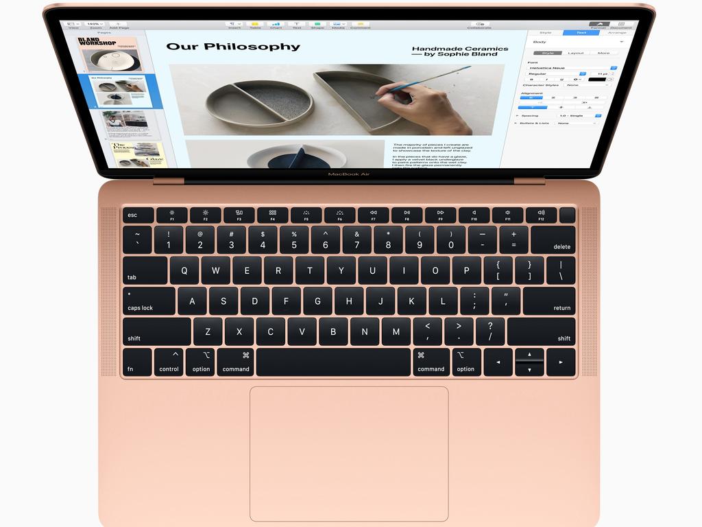 Apple's new 13-inch MacBook Air notebook features a Retina screen and redesigned keyboard.