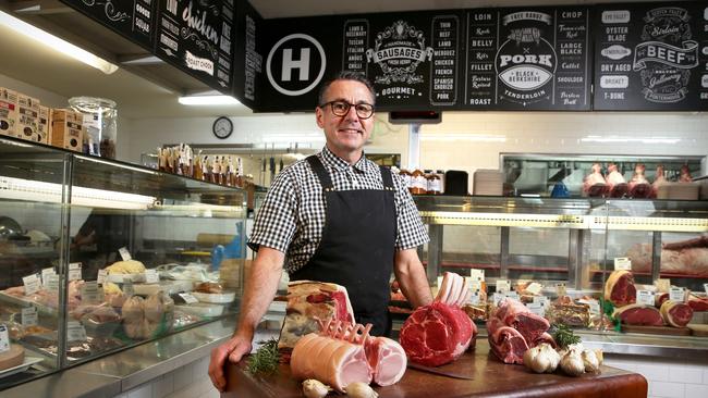 Colin Holt, chef and co-owner of Hudson Meats in Sydney’s Cammeray. The price of meat has skyrocketed recently due to upward pressure on all parts of production. Photo: Britta Campion / The Australian