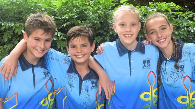 Lucas Atkins, Luca Albertoni, Marina Regojevic, and Ayla Johnston were the Stuart Park Primary School house captains for 2023.