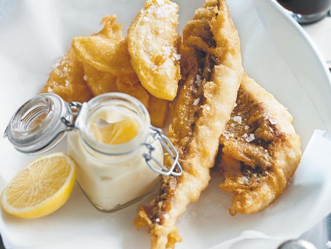 Food - Beer-battered fish and chips. Picture: Getty Images