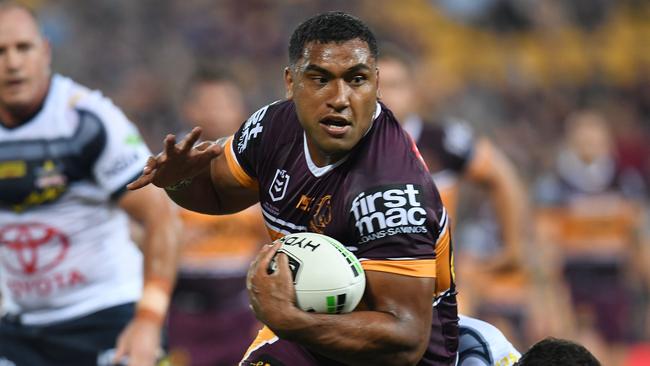 Tevita Pangai Jr is expected to return from a one-week suspension to take on the Cowboys. Picture: AAP