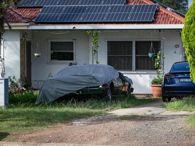 The driveway of the Edna Ave property on Saturday. Picture: Julian Andrews