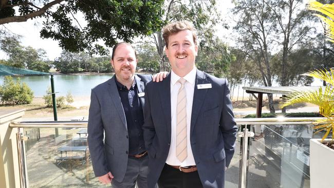 Southern Gold Coast Chamber of Commerce president Michael Kelly steps down to focus on his family and career, handing Zac Revere, 28 the reins at Currumbin RSL. Zac becomes the youngest president in the Chamber's 50-year history and across the Gold Coast's business chambers. Picture Glenn Hampson