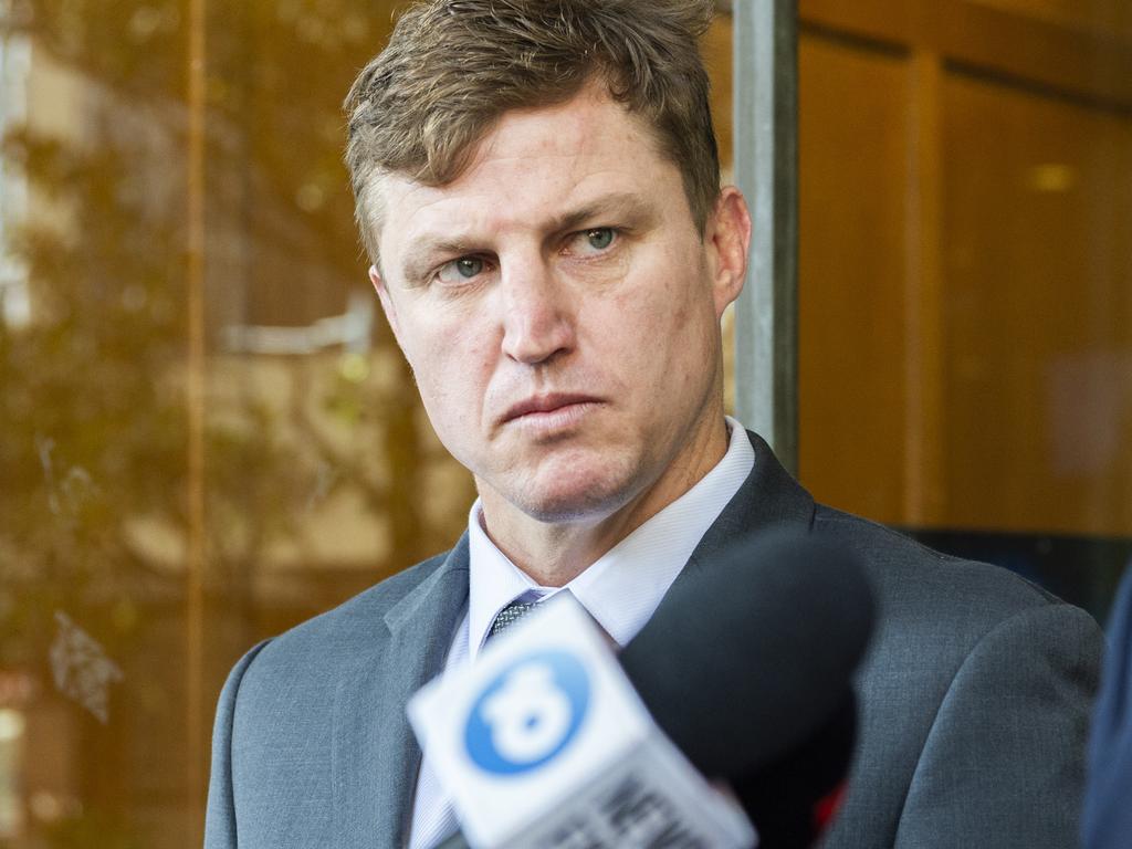 Former NRL star Brett Finch pleaded guilty to using a sex hotline to share child abuse material. Picture: NewsWire/Monique Harmer.