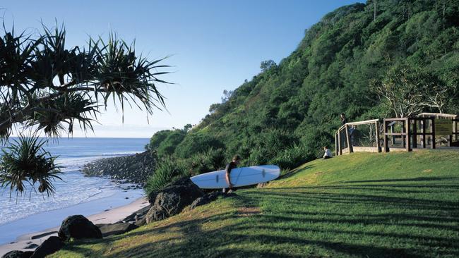 Entry and lookout at Burleigh Head National Park on Gold Coast.