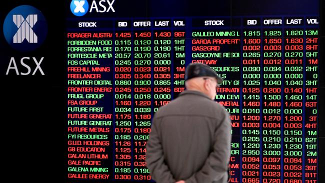 The Australian sharemarket fell to a new six-week low on Wednesday. Picture: NewsWire / Jeremy Piper