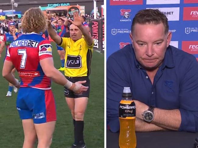 Adam O'Brien was furous. Photo: Fox Sports