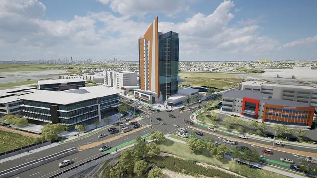 The Rocket intersection at Robina and how it will look once road works are completed.