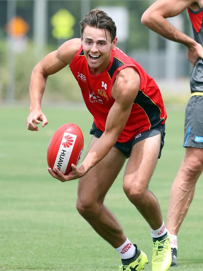 Lachie Weller at Suns training. Picture: Richard Gosling