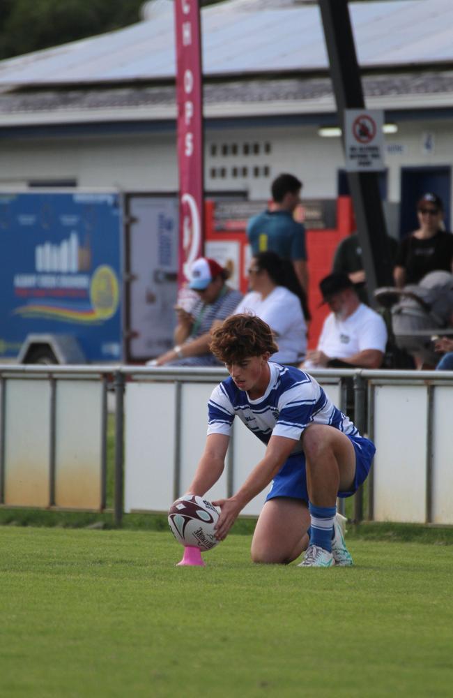 Ballymore Cup rugby action at the Albany Creek Brumbies Junior Rugby Union Club on Friday, April 12, 2024.