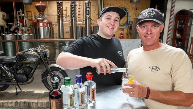 Granddad Jack’s has officially entered the international market, shipping their award-winning boutique blends around the world. Pictured are founders and father-and-son duo Luke and David Ridden. Picture: Tim Marsden