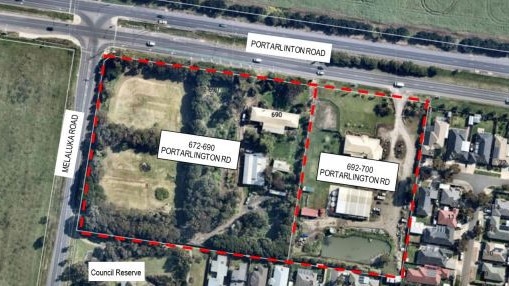 Geelong council will vote on a proposal to develop land off Portarlington Rd, Leopold on Tuesday.