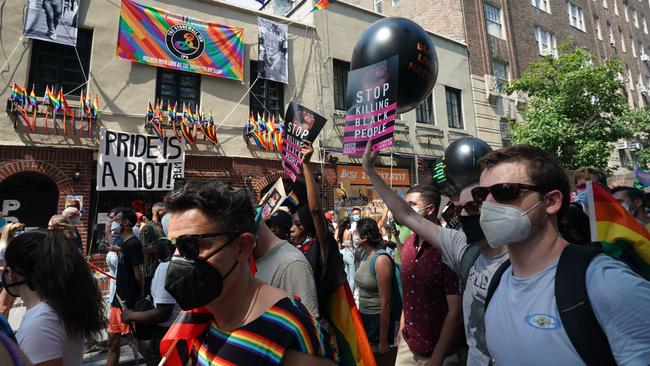 A Queer Liberation March in lower Manhattan. Picture: AFP.