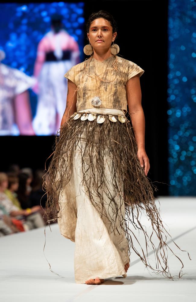 2024 Country to Couture at the Darwin Convention Centre showcases hand-designed First Nations fashion. Picture: Pema Tamang Pakhrin