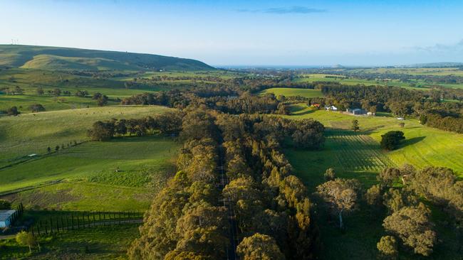 The Department of Infrastructure and Transport plans to clear 388 trees for the 1.65 km Victor Harbour Road Overtaking Lane Project. Picture: Jesse Ehlers/South Coast Aerial Images