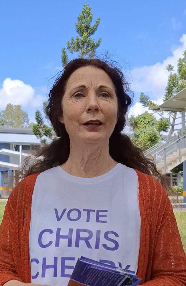 Current Tweed Shire Mayor Chris Cherry at the Banora Point High School polling booth on Saturday. Picture: Sam Stolz