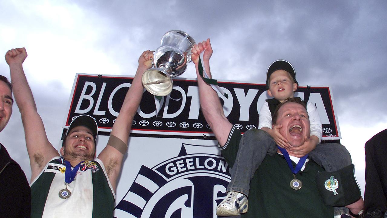 Inside Bell Park’s 2003 premiership win.