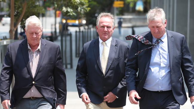 Wagner brothers John, Joe and Denis who, along with Neill Wagner, were awarded $3.7 million in defamation damages over a 60 Minutes program on the Grantham floods disaster. Picture: Annette Dew