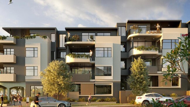 Artist impression of the $40m residential and retail development on Stratton Tce from DeMartini Fletcher.