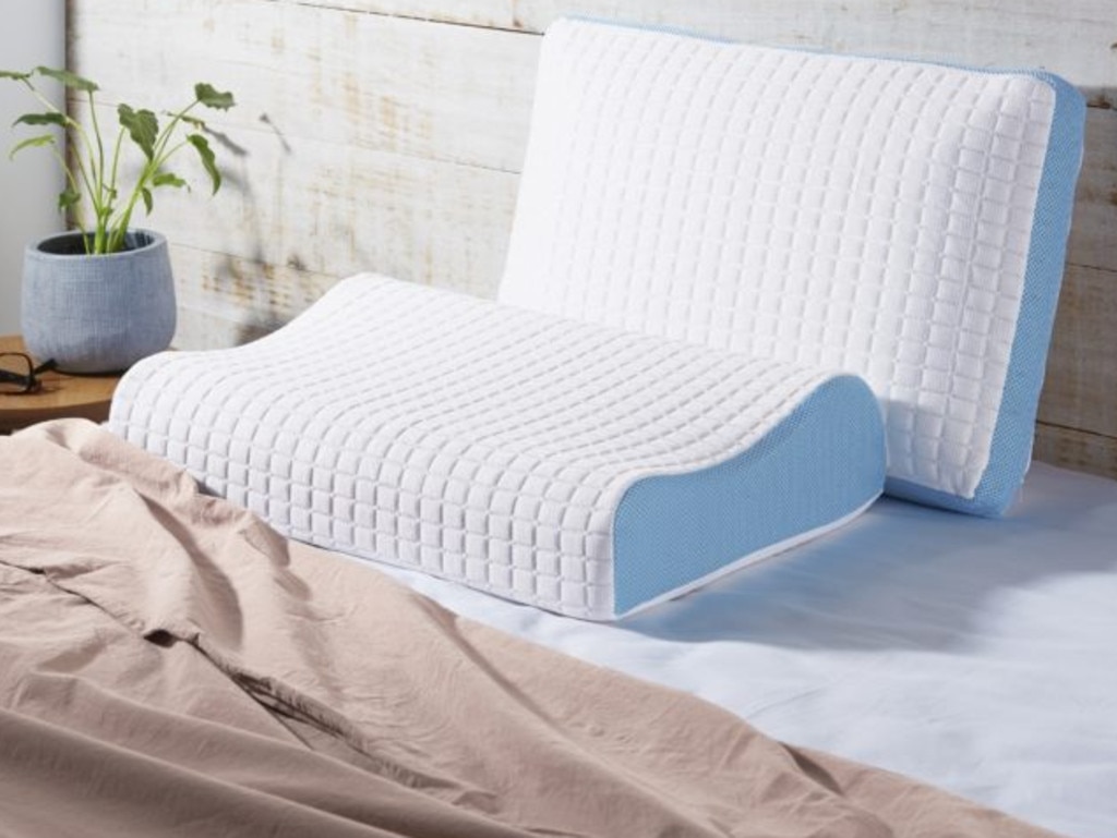 The gel-infused Talalay latex pillow is on offer as part of the discount for $39.99. Picture: Supplied/Aldi