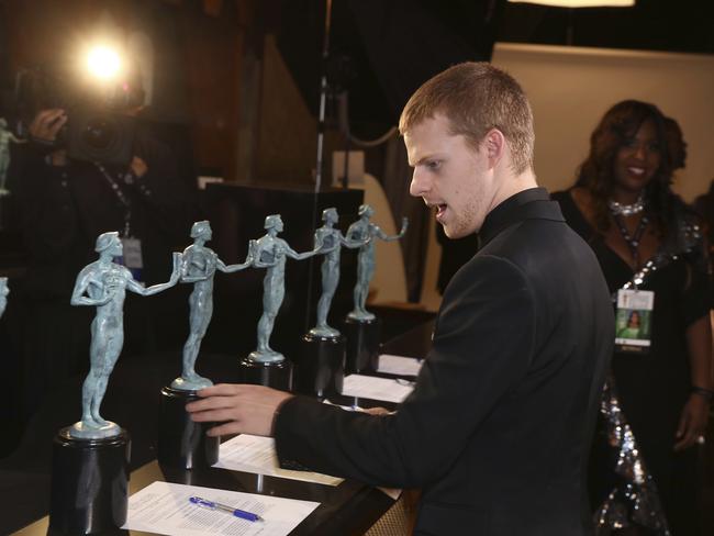 Lucas Hedges backstage during the 24th Annual Screen Actors Guild Awards at The Shrine Auditorium on January 21, 2018 in Los Angeles, California. Picture: AP