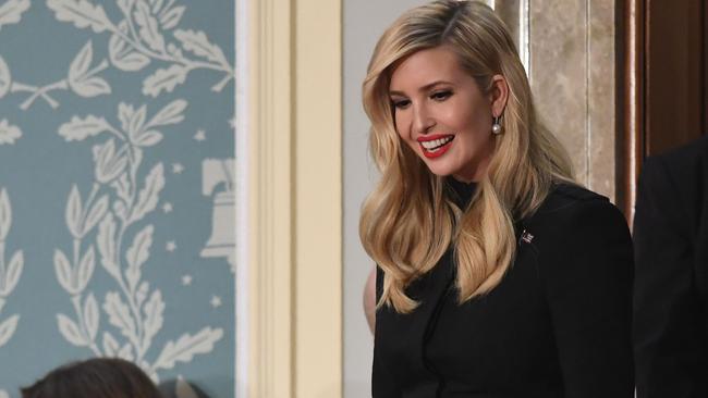 Ivanka Trump arrives to attend the State of the Union address. Picture: AFP.