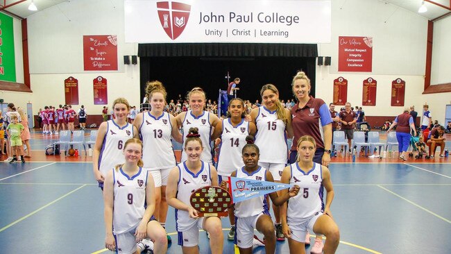 John Paul College had a big TAS campaign. JPC were victorious in girls’ Firsts basketball 35-26 over St Columban’s College.