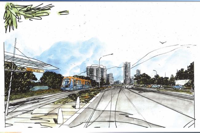 <p>2007: An artist’s impression of the Gold Coast rapid transit system.</p>