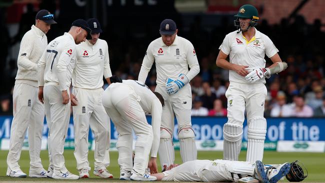 Smith lays was floored by a Jofra Archer short ball at Lords. Picture: Ian Kington