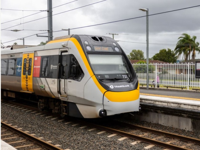 Gold Coast to Brisbane rail line - the Gold Coast train headed to Brisbane.