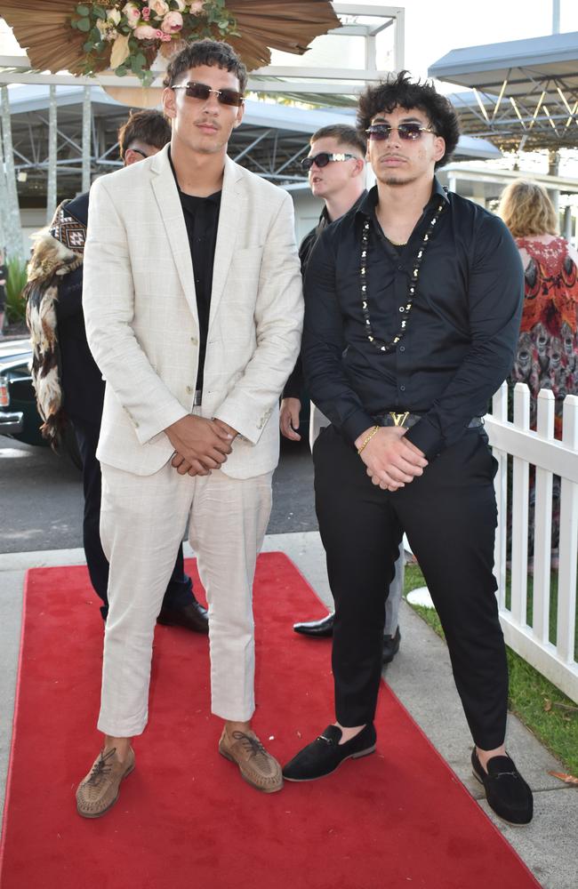 Malakye Blow and Teina Maoate at the Caloundra State High School formal 2024.