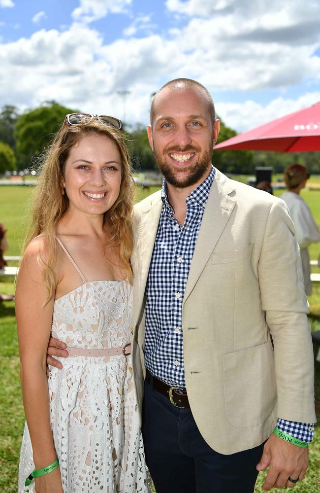 Brigitte Grofski and Jordan Craig at the Polo &amp; Provedores, Noosa. Picture Patrick Woods.