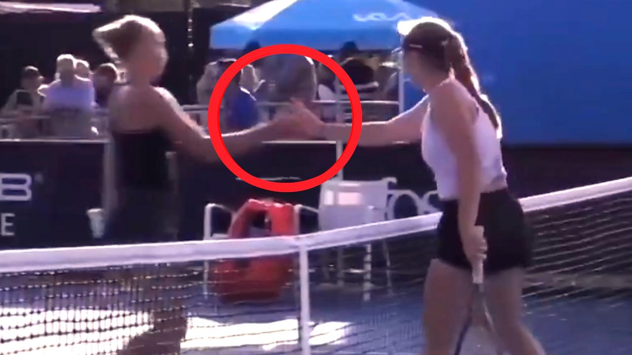 The handshake at the Australian Open.