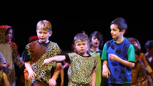 Anglesea Primary School students performing at the Geelong Schools Music and Movement Festival. Picture: Alison Wynd